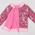 thumbnail image 3 of Kiijoy Toddler Boys Shiny Sequins Jacket Kids Glitter Zip-Up Bomber Jacket, Sizes 4-5, 3 of 7