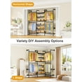 thumbnail image 3 of M6 Clothes Rack,Heavy Duty Freestanding Garment Rack Closet Organizer for Walk-In Closets – Wall-Mounted Multi-Level Storage for Clothes, 68.5" W x 11.8" D x 86.6" H, Black, 3 of 8