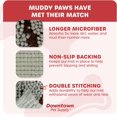 thumbnail image 3 of GFDYREE - Ultra Absorbent Microfiber Dog Door Mat, Durable, Quick Drying, Washable, Prevent Mud Dirt, Keep Your House Clean (Light Grey w/Paw Print, Hallway Runner) - 8' x 2' Feet, 3 of 7