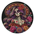 thumbnail image 3 of Lotusprinthandmade Sugar Skull Beauty Spare Tire Cover Without Backup Camera Hole 6 Sizes (31 in.), sugar skull tire cover, 3 of 7