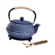 thumbnail image 4 of Tetera japonesa de hierro fundido, regalo tradicional japonés para amantes del té, interior esmaltado, 900 ml, para té de hojas sueltas al aire libre, 4 of 9