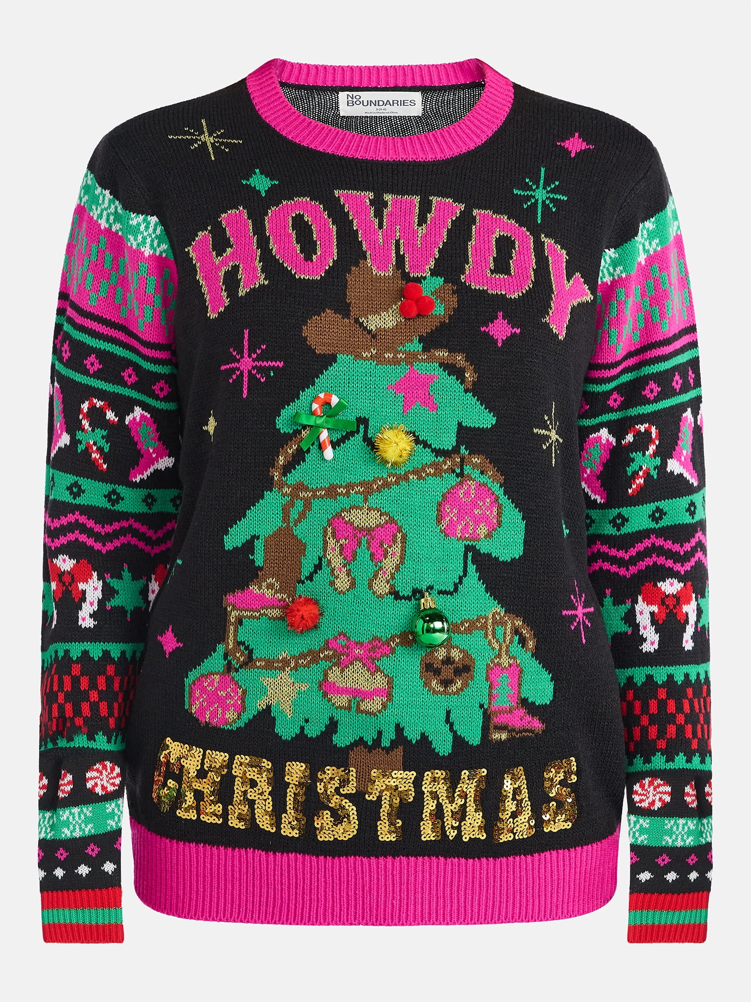 No Boundaries Christmas Sweater, Lightweight, Women's