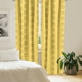 thumbnail image 2 of Ambesonne Yellow Bird Window Curtains, Simplistic Ducks, Each 28" W x 95" L, Mustard Apricot, 2 of 4