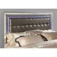 thumbnail image 3 of Furniture of America Xulu Contemporary Wood Queen Bed with LED in Silver, 3 of 6