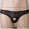 thumbnail image 2 of 4x calzoncillos abiertos frontales transparentes para hombre, ropa interior de tiro bajo, bragas tentadoras para dormir Sunnimix Sexy Men's Charming Mesh G-String Ropa interior Bolsa Breve Tanga Bikini Abertura Panty, 2 of 8