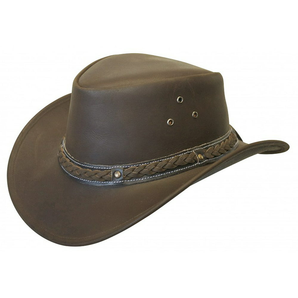 Conner Hats - Conner Hats Men's Down Under Leather Hat Brown 3XL ...