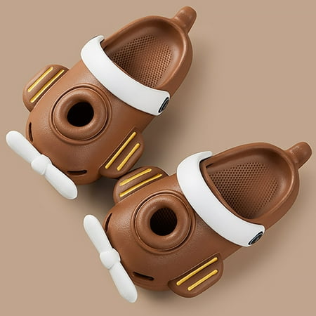 

Dyfzdhu Home Slippers For Children Kids Airplane Modeling Children Slippers Cartoon Soft Sole