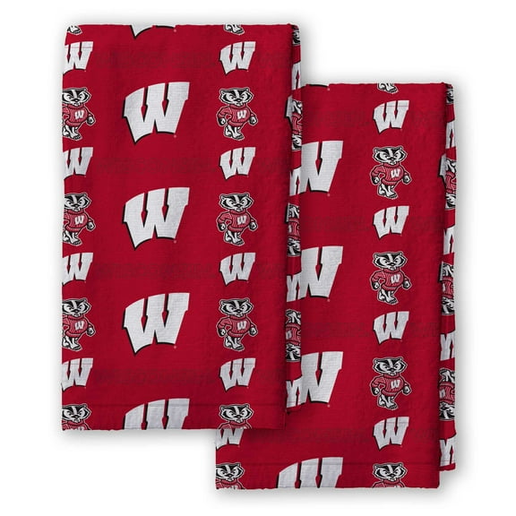 Pegasus Wisconsin Badgers 2-Pack Repeat Logo Dish Towel Set