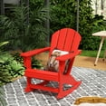 thumbnail image 5 of FADINGFREE Outdoor Patio Rocking Chair, All-Weather HDPE Patio Rocker with Wide Armrests for Porch, Lawn & Garden, Red, 5 of 9
