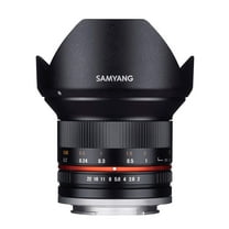 Samyang SY12M-MFT-BK 12 mm F2.0 Nano Coating System CS Camera Lens for Micro Four Thirds Mount - Black