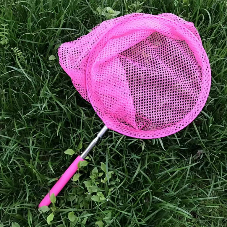 LongYTong 3pcs Fishing Net with Handle Stainless Steel Telescopic Fishing  Net Catch Butterflies Catch Insects Nets for Kids (Pink + Green + Blue) 