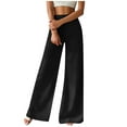 thumbnail image 3 of Avtoify Womens Pants Dressy Casual Solid Elastic Waist Sweat Side Pockets Relaxed, 3 of 9