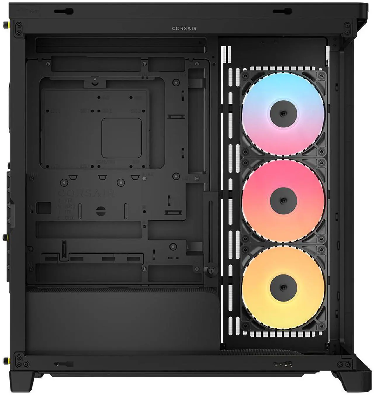 CORSAIR FRAME 4500X RS-R ARGB Panoramic Glass Mid-Tower PC Case – Panoramic Glass Exterior – InfiniRail™ Fan Mounting System – Fits Dual 360mm Radiators – ASUS BTF, MSI Project Zero