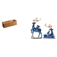 thumbnail image 1 of Estuche para pañuelos de escritorio,Caja de pañuelos faciales de papel retro de madera,Tapa para caja de pañuelos,porta servilletas de papel facial,Estatua de escultura de ciervo,Escultura, 1 of 8