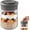 Grey, variant on Overnight Oats containers with Lids, Upgraded Easy Open quarter twist, 16 oz Glass Food Storage Jars, Wide Mouth Mason Salad Jars for Meal Prep, Coffee Beans, Grains, Loose Tea and More