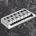 thumbnail image 3 of Metal 6 Strings Fixed Hardtail Guitar Bridge Top Load Guitar Tailpiece Electric Guitar Hardtail Saddle Bridge Replacement, 3 of 7