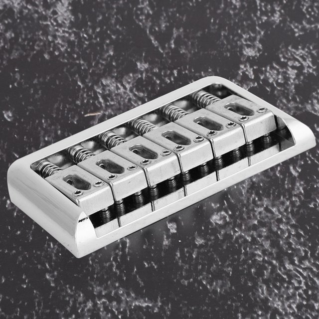 Puente Rígido Bridgeocaster de Metal Puente de Seis Cuerdas de Metal Profesional para Guitarra Eléctrica de 6 Cuerdas plata ANGGREK Otros