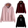 thumbnail image 4 of Femmes Pull à Capuche Hip-hop Skateboard Pull-Over Manteau Uni, 4 of 5