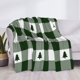 thumbnail image 3 of Balery Green White Lumberjack Plaid Manta de Franela con Dibujo, Lujo Ultra Suave y Cálido, Antipelusa y Resistente a las Arrugas para Cama, Sofá, Camping -60"x50", 3 of 6