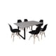 thumbnail image 2 of CASA FERRO Mesa de comedor 6 personas , superficie de MDF tipo nogal - Blanco y MDF color Nogal. (CON 6 SILLAS EAMES NEGRAS) CASA FERRO Mesa de Comedor estilo Industrial, 2 of 6