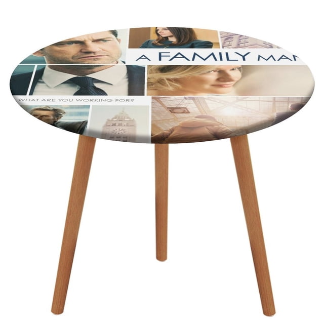 El hombre de la familia-theme Fitted Round Tablecloths Elastic Edged Table Covers Waterproof Table Cloth for Kitchen Holiday Party Tables Decor 150cm