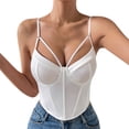 thumbnail image 1 of Clearance Sale 2025 Shapers Stylish Diamond Shape Slim Sexy Backless Fishbone Steel Ring Solid Color Everything Little Vest, 1 of 8