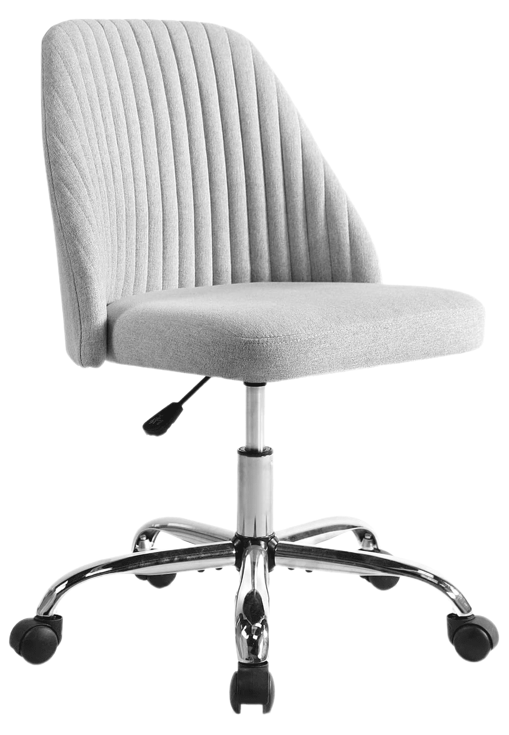 Yoyomax Home Office Chair, Mid Back Fabric Upholstered Chair Armless Desk Chair for Bedroom 