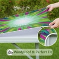 thumbnail image 6 of Colorful Tie Dye Burst Pattern Square Fitted Tablecloth with Elastic Edge,Square Table Cover,Washable Elastic Table Cover for Home Kitchen Party Decor 34"x34", 6 of 6