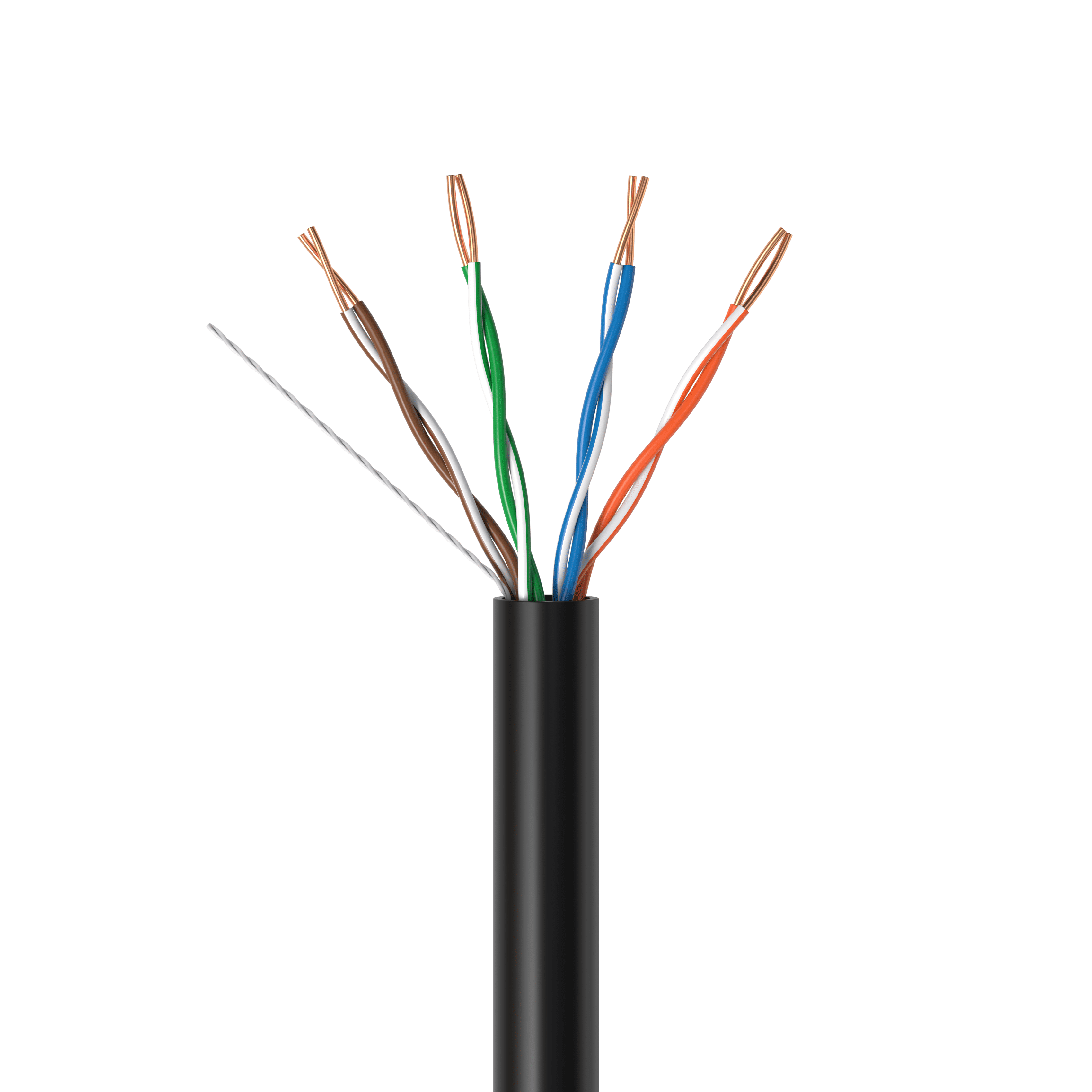 1000ft Cat5e Solid 24AWG Ethernet Network Cable – UTP Unshielded Bulk LAN Copper Clad Aluminum Wire Pull Box for Internet, Router, Switch, PC, Black