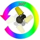 thumbnail image 4 of Wash-Gun Nozzle 360 Degree Gimbaled Rotating Nozzle Spray Nozzle for Karcher K2-K7 T, 4 of 5
