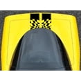 thumbnail image 6 of Clausen's World 9" Double CHECKERED Rally RACING STRIPES vinyl Decal - Compatible with Chevrolet Corvette C5, 6 of 8