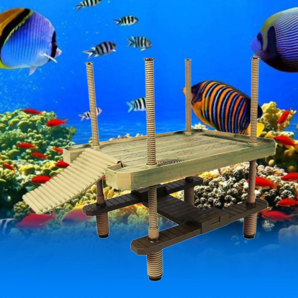 Giaone Pet Small Platform for Turtle Basking Stand for Play Climbing Toys for Re