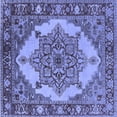 thumbnail image 1 of Ahgly Company Machine Washable Indoor Square Oriental Blue Industrial Area Rugs, 3' Square, 1 of 4