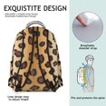 thumbnail image 5 of Leopard Print Backpack for School,Cute School Bag,Schoolbag with Adjustable Shoulder Straps & Padded Back,15.3"x11"x7.1"., 5 of 6