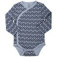 thumbnail image 3 of Newborn Clothes Baby Kimono Side Snap Onesies Boy Long Sleeve Bodysuit Gray Nb, 3 of 5
