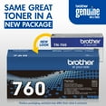 thumbnail image 4 of Brother Genuine High Yield Toner Cartridge, TN760, Page Yield Up to 3,000 Pages, 4 of 12