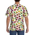 thumbnail image 3 of Bixox Men's Colorful Fruits Printed Short Sleeve Skinny Athletic T-Shirt, 3 of 6