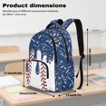 thumbnail image 2 of Xoenoiee Navy Blue Baseball Star Ice Cream Drip Print 4 PCS Backpack Set for Girls Boys Kids Large Capacity Student Schoolbags Bookbag Knapsack with Cooler Lunch Box Pencil Case Water Bottle Sleeve, 2 of 7