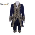 thumbnail image 3 of Traje de cosplay de caballero británico del siglo XVIII para hombre, traje victoriano renacentista Tudor, traje de María Antonieta, traje rococó para hombre, 3 of 5