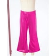 thumbnail image 3 of Zaldita Toddler Girls Hip Hop Jazz Streetwear Bell Bottom Pants Kids Sequined Performance Trousers Flare Pants Hot Pink 11-12, 3 of 7
