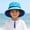 Blue, variant on Kids' Pineapple Print Bucket Hat, Adjustable Cotton Sun Hat with Chin Strap for Beach and Summer Trips, 1-8 Years Blue d 1 Years