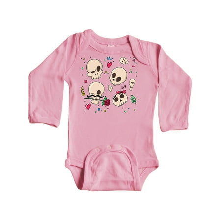 

Inktastic Halloween Skulls Having a Fun Party Gift Baby Boy or Baby Girl Long Sleeve Bodysuit