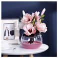 thumbnail image 3 of Modern Creative Pink Glass Vase Living Room Dining Table Home Vase Translucent Desktop Decoration Vase, 3 of 7