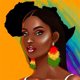 thumbnail image 1 of Cuadros Decorativos Kits de pintura de diamante 5D DIY Black Girl Full Round Drill Handicraft (FH202) Wdftyju embutido en tela, 1 of 9