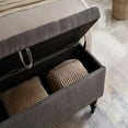 thumbnail image 5 of Miniyam 59" Storage Ottoman Bench, Storage Chest, Foot Rest Stool, Bedroom Bench for Living Room, Bedroom, Gray, 5 of 7