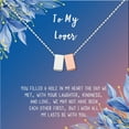 thumbnail image 2 of Anavia To My Lover Necklace Gift, Lover Birthday Gift, Mother's Day Gift, Proposal Gift, Card Gift for Girlfriend-[Silver and Rose Gold Double Cube, Blue-Orange Gift Card], 2 of 3