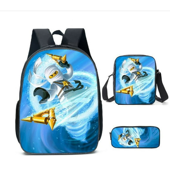 Cartoon Ninja Lego Children'S Backpack Primary And Secondary School Students Large Capacity Leisure Schoolbag Three-Piece Set 12 -WEVALLEY