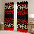 thumbnail image 2 of Homewish Red Brown Black Black Out Curtains,Leopard Print Curtains Pack of 2 (42x63 Each),Safari Animal Cheetah Bedroom Curtains For Girl Boy,Microfiber Bedroom Decor, 2 of 6