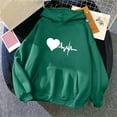thumbnail image 2 of Jinhomg Cute Fall Sweatshirt for Women Trendy Dandelion Printed Hoodies Lightweight Comfy Long Sleeve Hooded Pullover Daily Wear Spring Saving Army Green S, 2 of 4