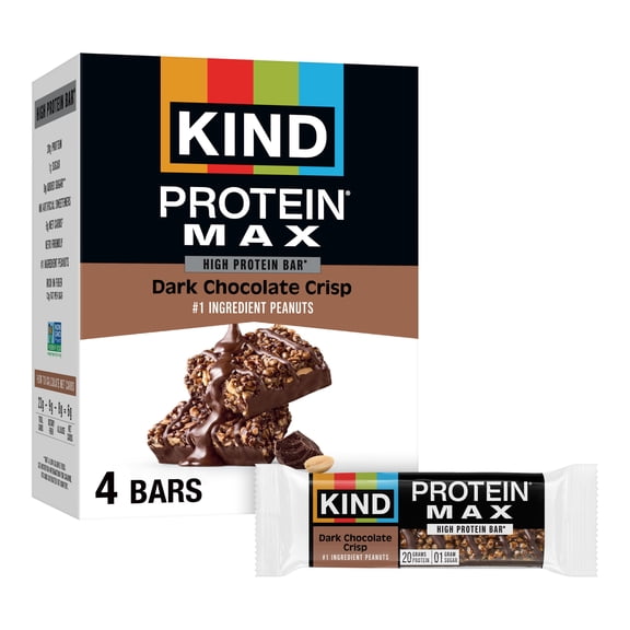 KIND Protein Max Dark Chocolate Crisp 8.7 OZ 4 Count
